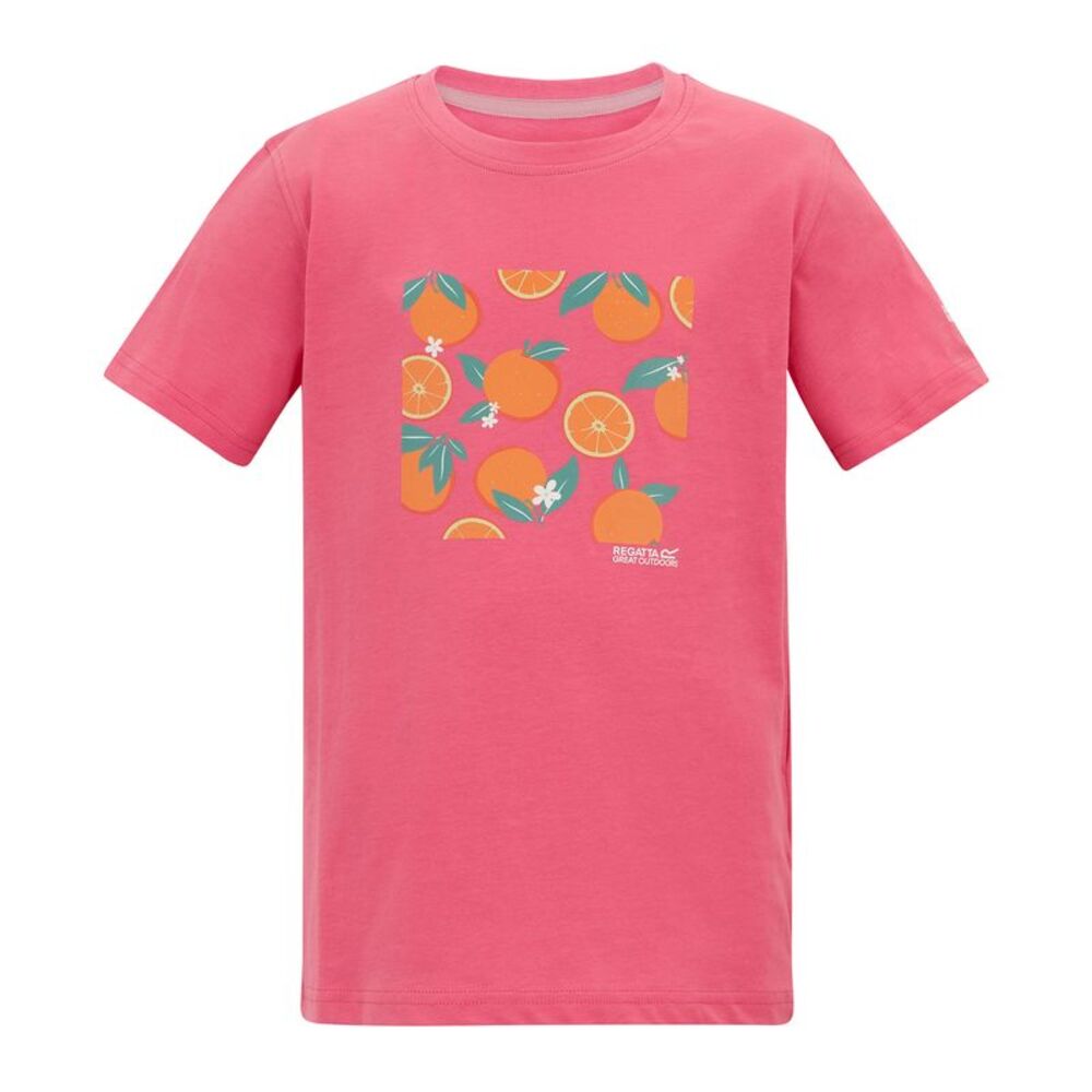 Regatta Childrens/Kids Bosley Orange T-Shirt / Pink Lemonade